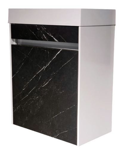 Simplicity 460 Vanity & Basin - Black Marble - Bathroom Shop